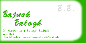 bajnok balogh business card